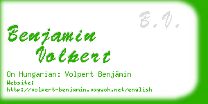 benjamin volpert business card